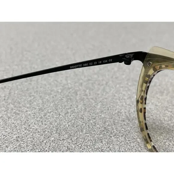 Jean Lafont Eyeglasses Brigitte 380 Leopard/Black Cat Eye Frame France 52-18 134